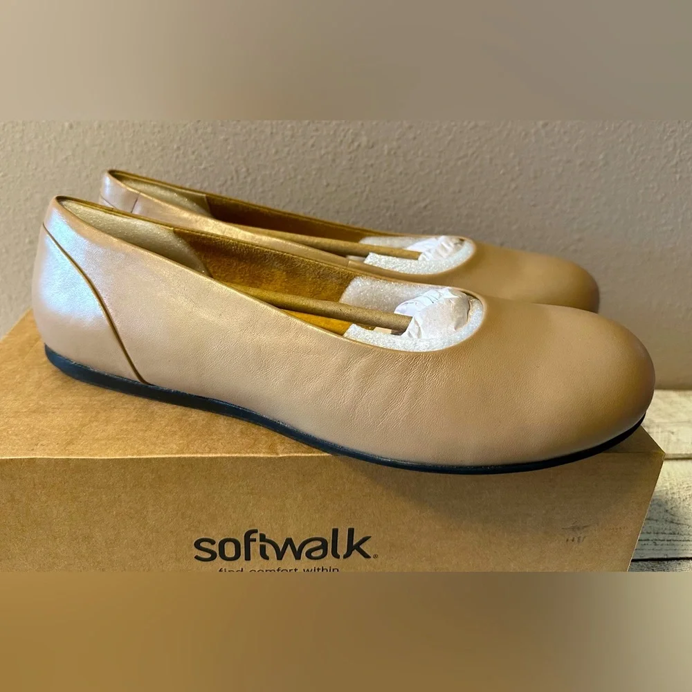 SoftWalk Sonoma Leather Ballet Flats - NIB